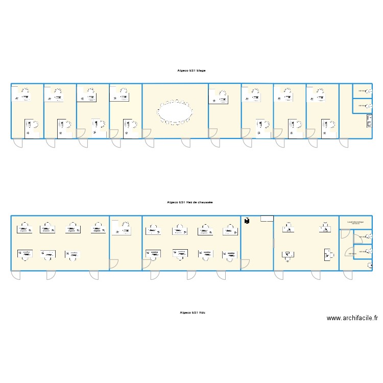 Plan RH Vierge. Plan de 21 pièces et 332 m2