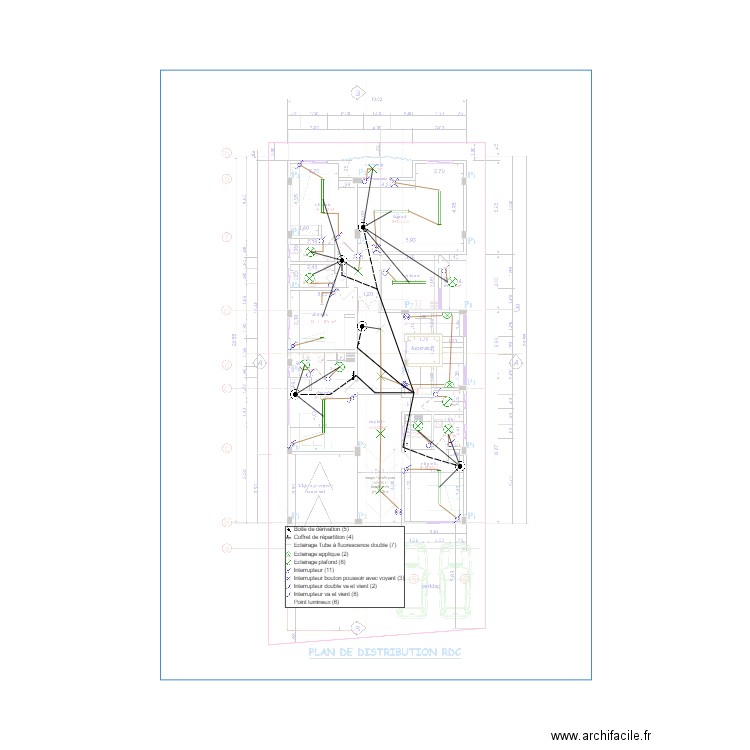 Eclairage RDC 1. Plan de 0 pièce et 0 m2