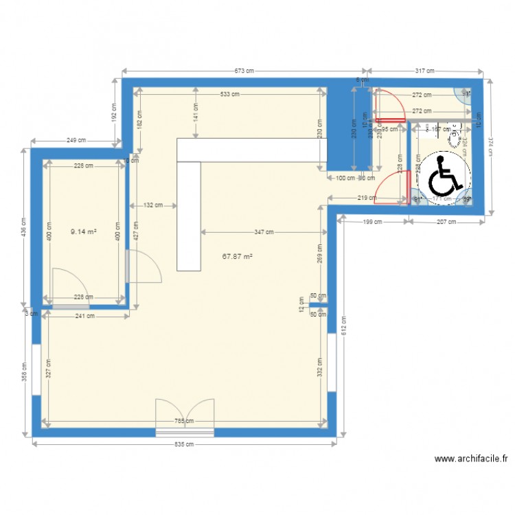 PROJET  LA ROSERAIE CUISINE. Plan de 0 pièce et 0 m2