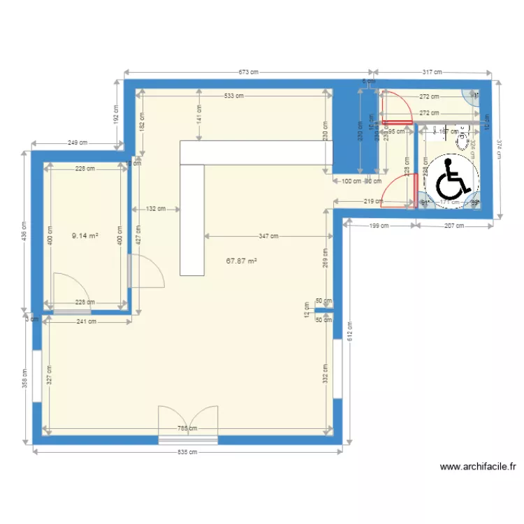 PROJET  LA ROSERAIE CUISINE. Plan de 
