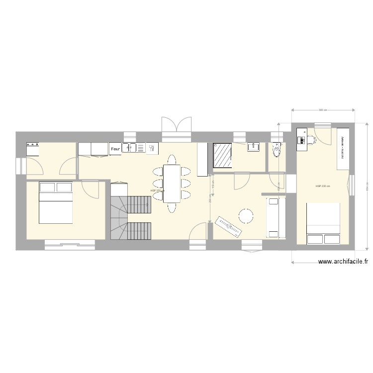 Beaulon v02. Plan de 2 pièces et 69 m2