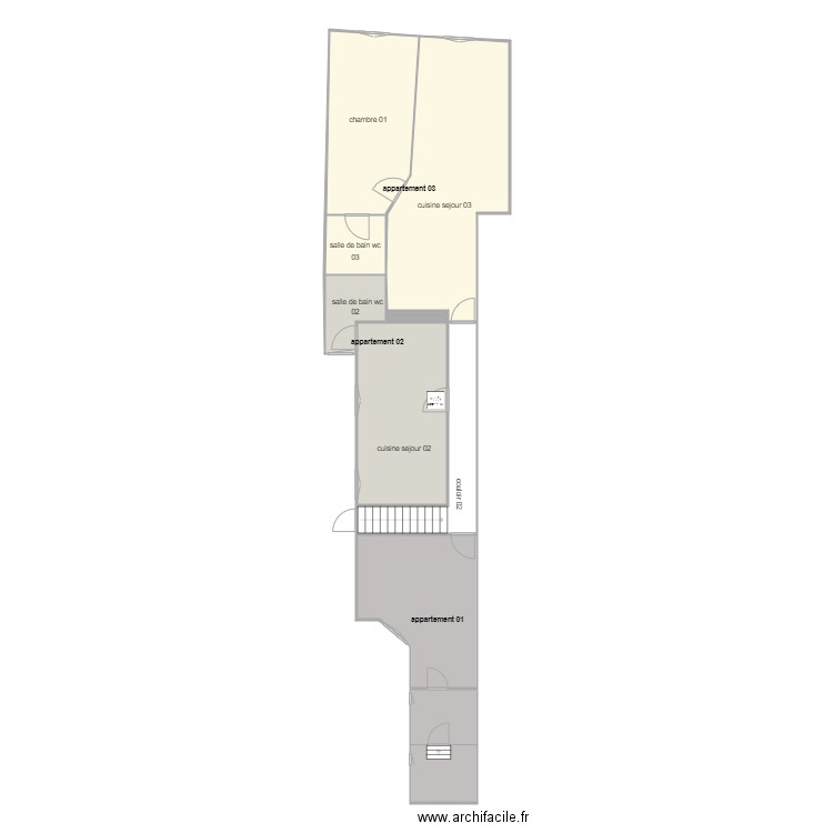 bogaert etage am. Plan de 9 pièces et 106 m2