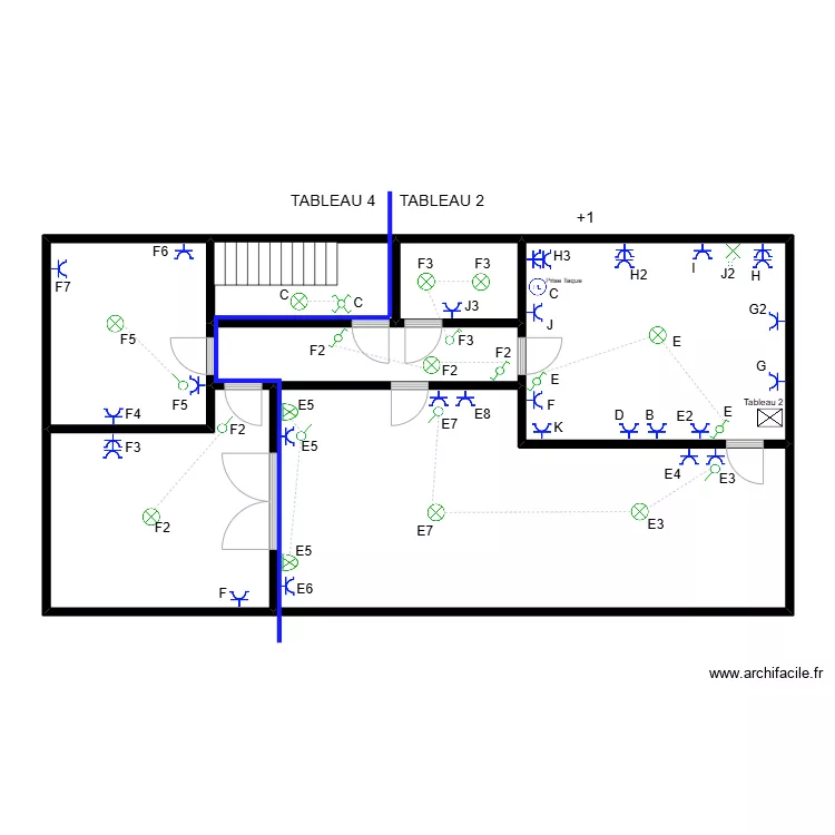 Vilvoord 1. KAT. Plan de 