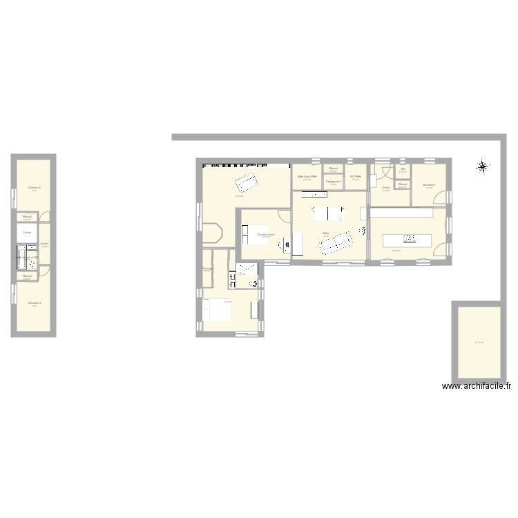 Mi extension surélévation container. Plan de 0 pièce et 0 m2