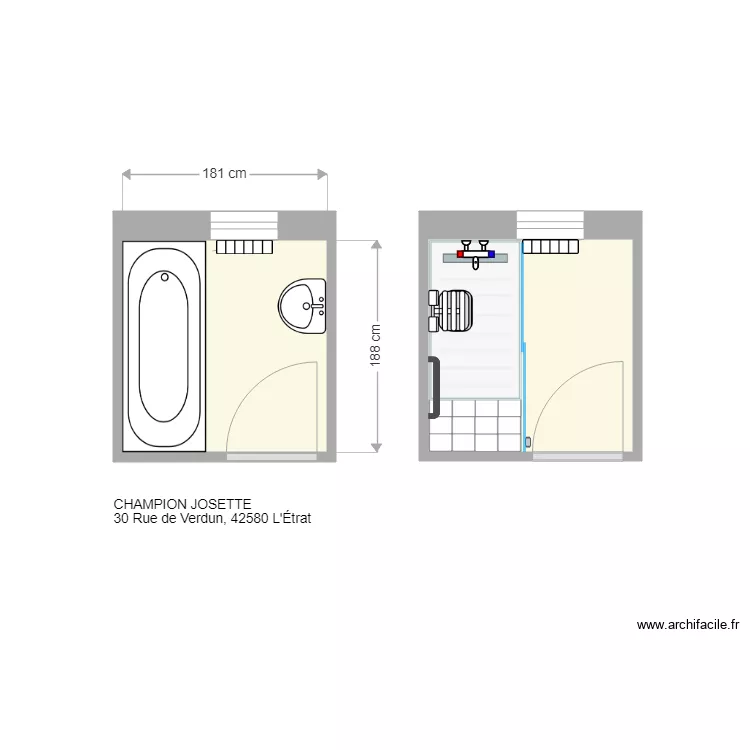 CHAMPION JOSETTE. Plan de 