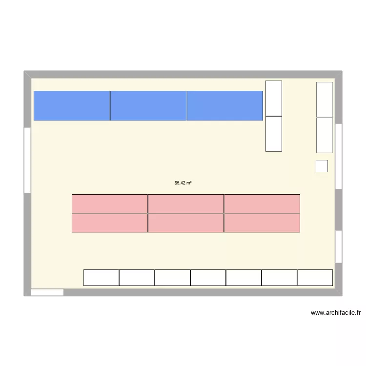 REFR3. Plan de 1  et 85 m²