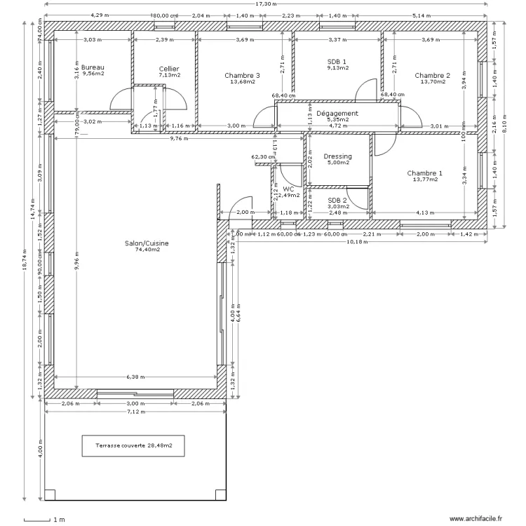 PLAN MAISON CAZEAUX/LAMARQUE. Plan de PLAN MAISON CAZEAUX/LAMARQUE. Plan de