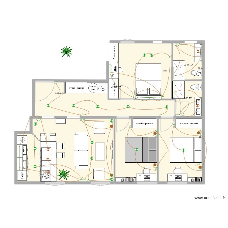 alonso cano cocina a la izquierda LUZ. Plan de 6 pièces et 80 m2