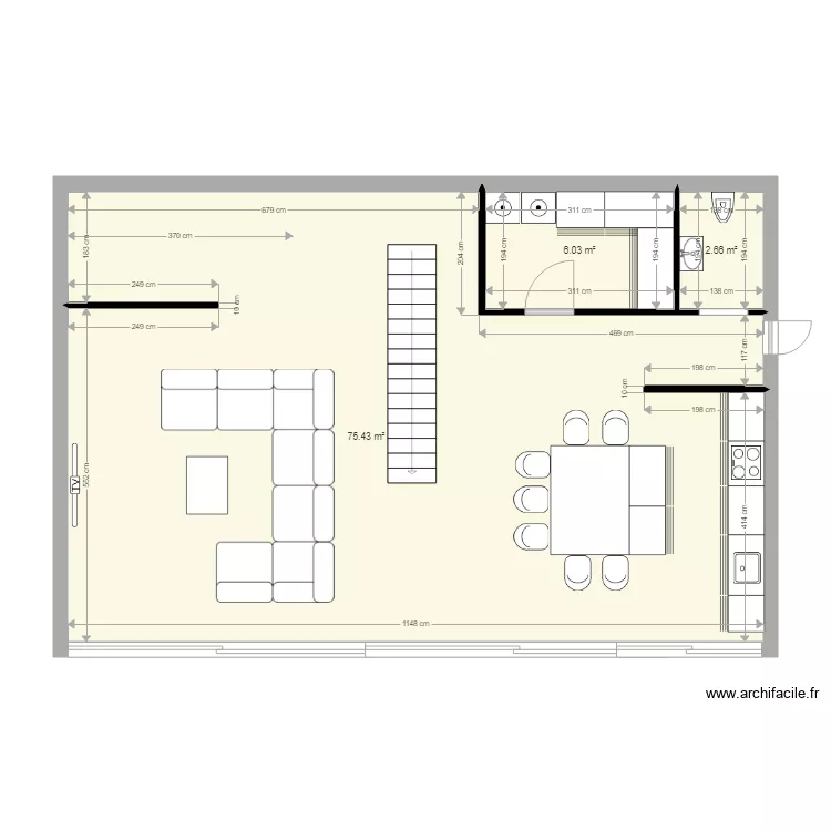 etienne bas1 escalier droit. Plan de 