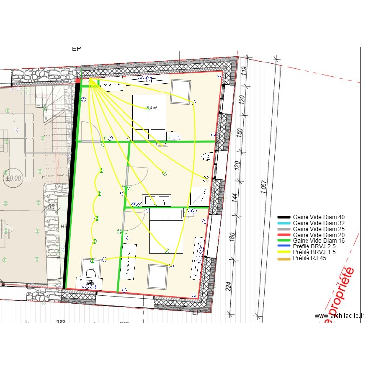 Sandra et Max Préfilé 1 5 Etage. Plan de 11 pièces et 182 m2