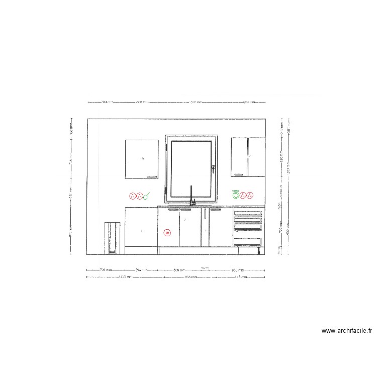 cuisine 1 lecomte campos. Plan de 0 pièce et 0 m2
