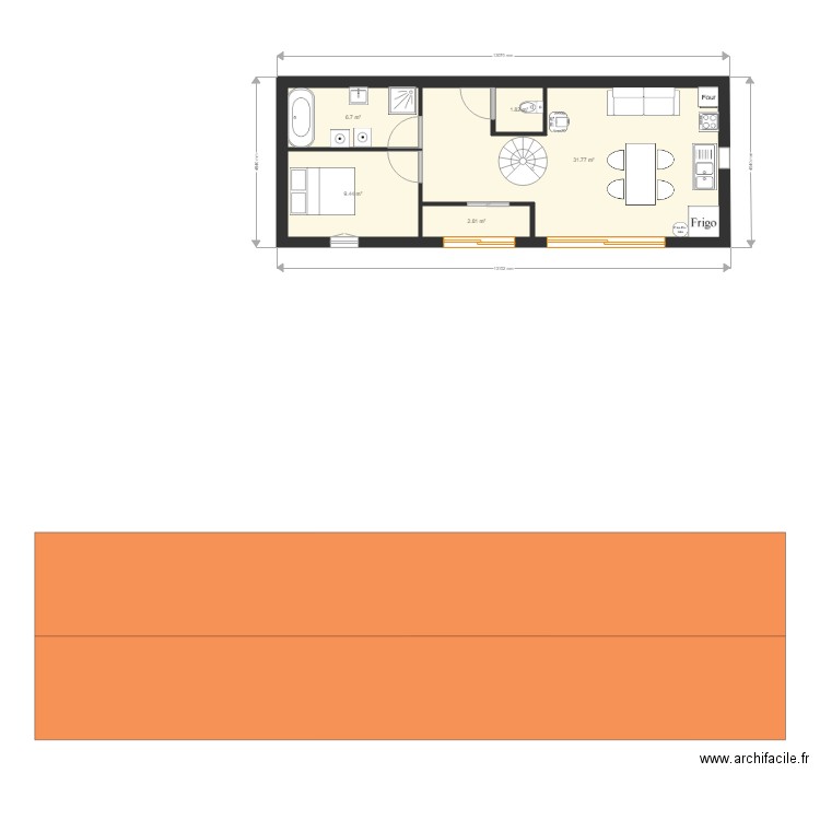parisot projet etable rdc 28 oct. Plan de 9 pièces et 96 m2