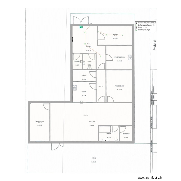 creche. Plan de 0 pièce et 0 m2