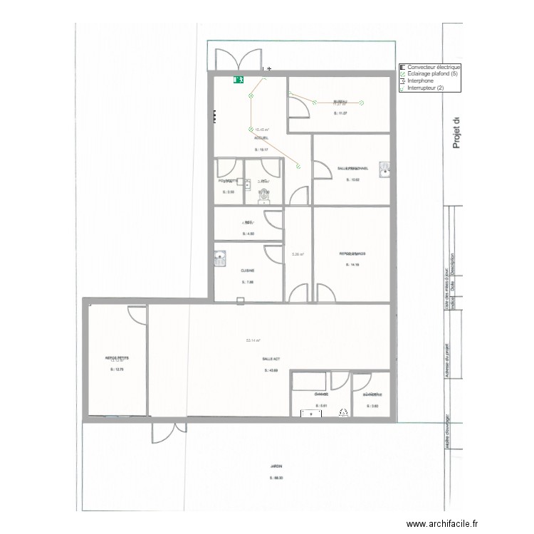 creche. Plan de 0 pièce et 0 m2