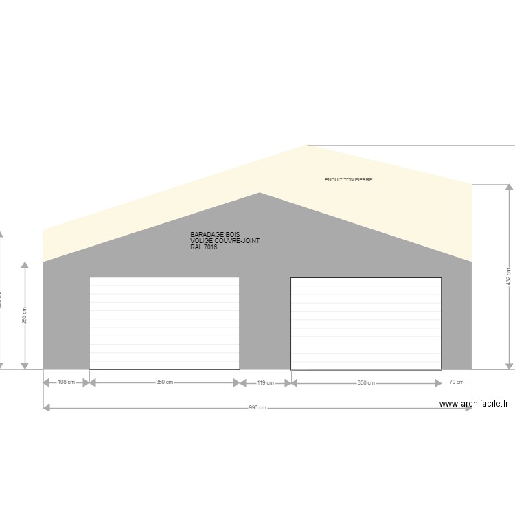 FACADE SUD. Plan de 0 pièce et 0 m2