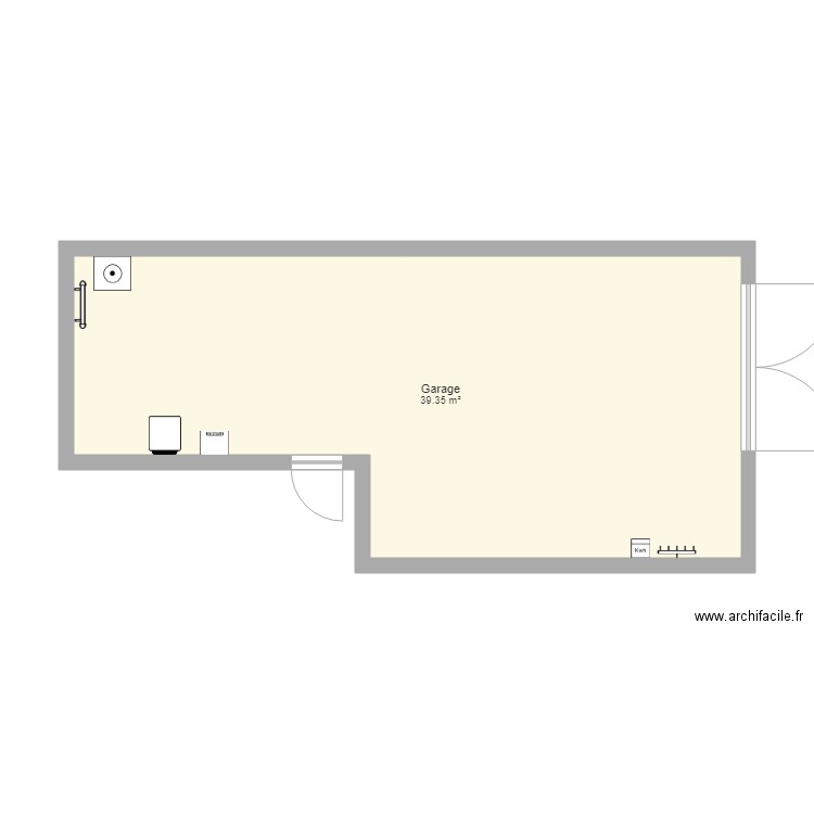 Garage. Plan de 0 pièce et 0 m2