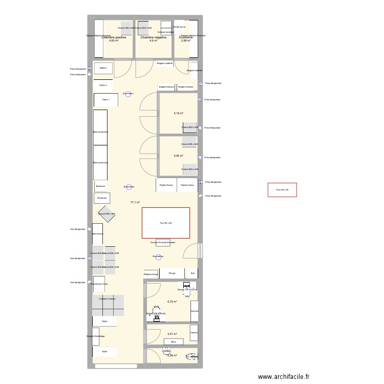 Dorian 120m2 - Montreuil 8. Plan de 9 pièces et 113 m2