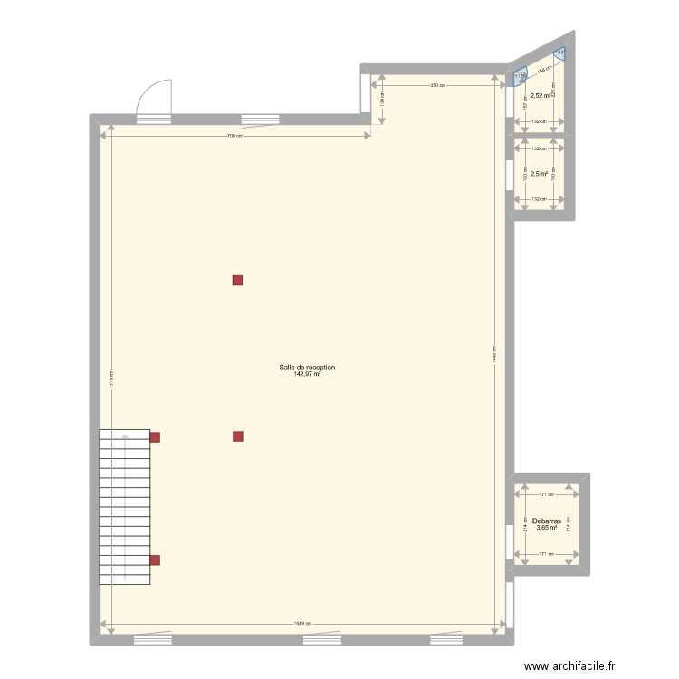 MAY-Denis-Appartement 2-Existant N1. Plan de 4 pièces et 152 m2