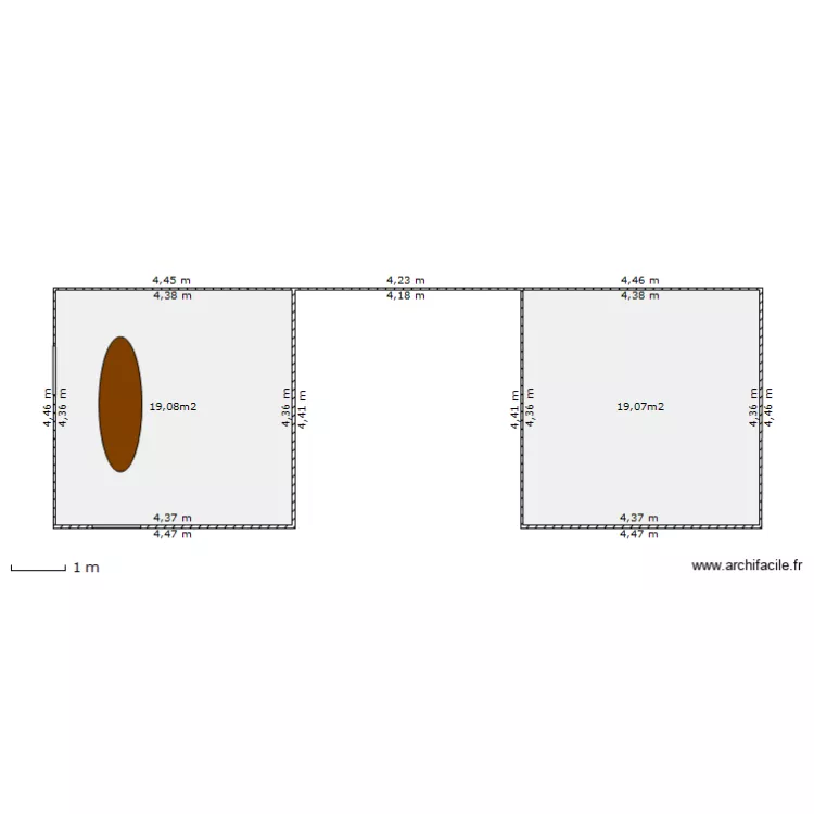 box chevaux. Plan de 