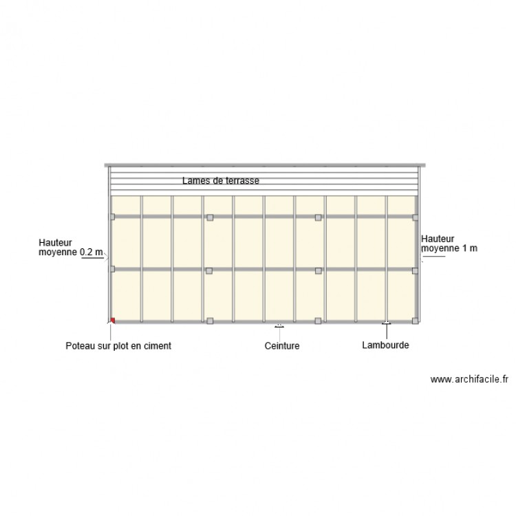 terrasse. Plan de 0 pièce et 0 m2