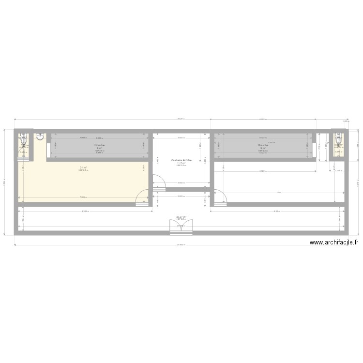 Vestiaires foot. Plan de 0 pièce et 0 m2