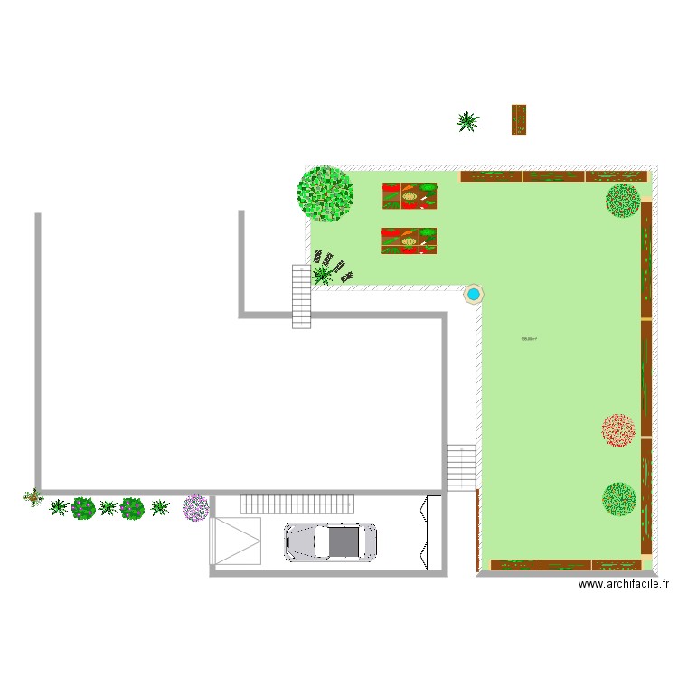 jardin avec modif destruction2. Plan de 0 pièce et 0 m2