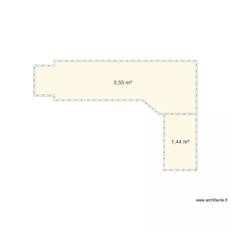 Lemezec couloir toilette. Plan de 