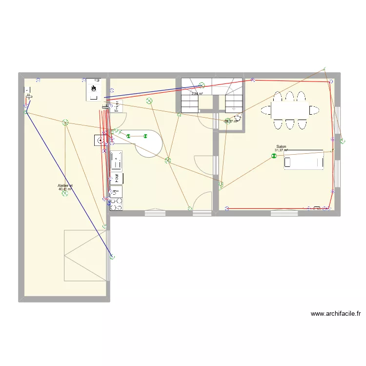 Maison Gignat R de C 1. Plan de 