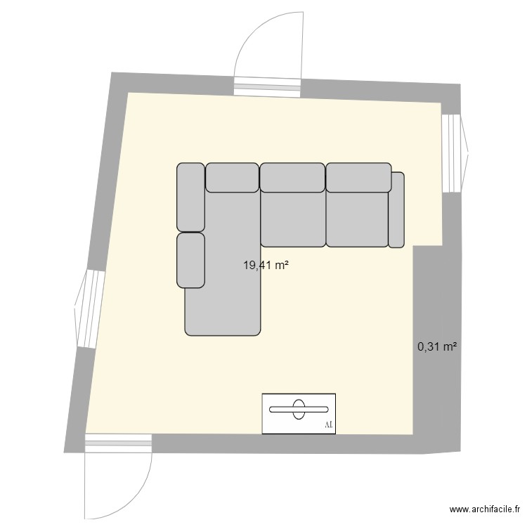 salon. Plan de 0 pièce et 0 m2