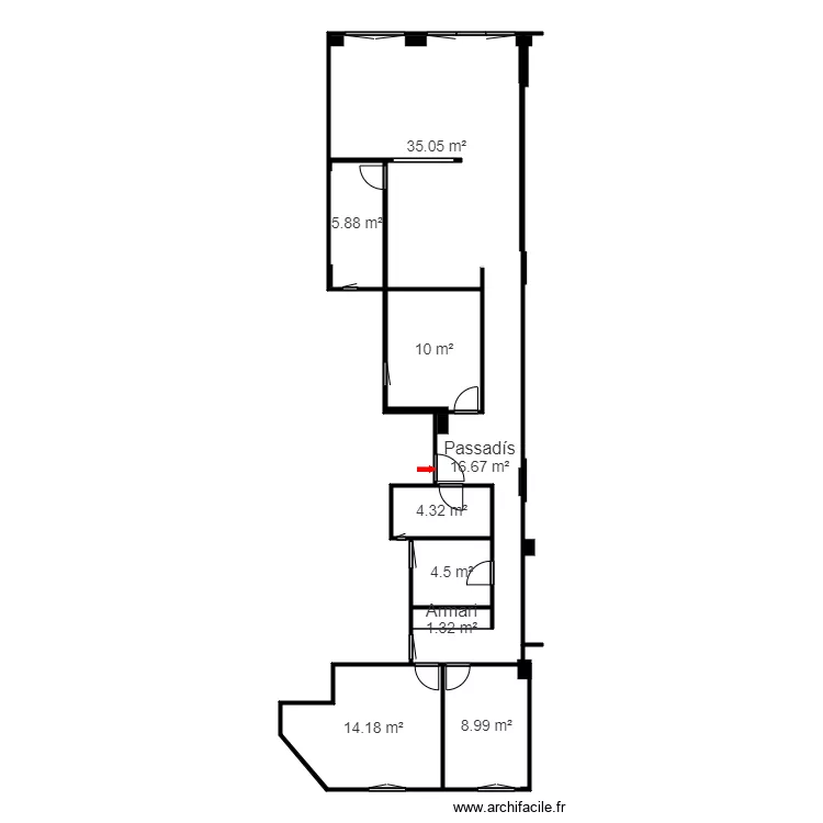 ED. CALLAUETA 8, 1-2. ANDORRA. Plan de 