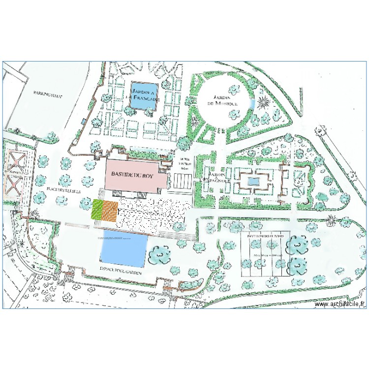 Diner cour . Plan de 0 pièce et 0 m2