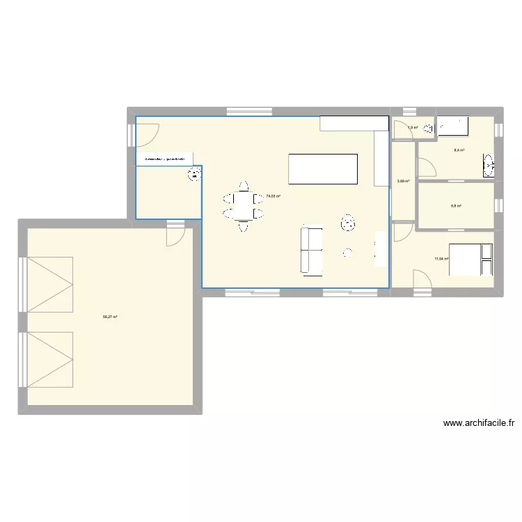 Maison. Plan de 