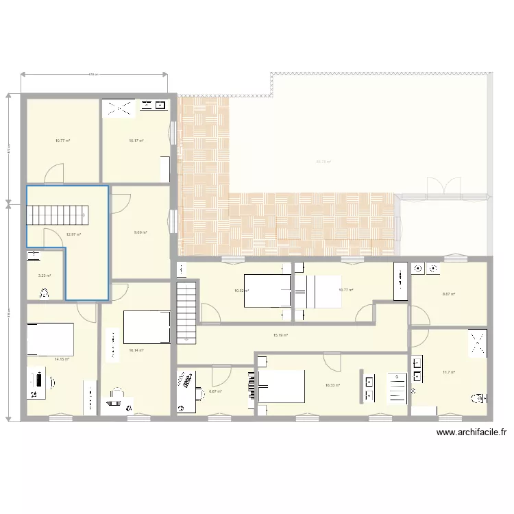 Quentin Coutiches 2eme etage essai. Plan de 