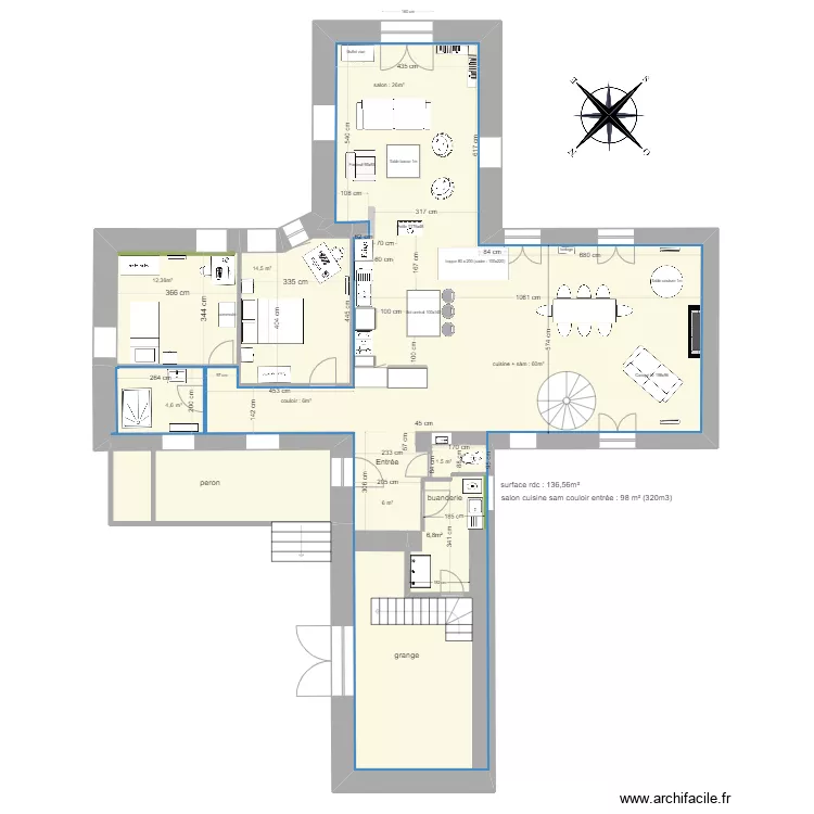 branceilles 16 po&ecirc;le. Plan de 