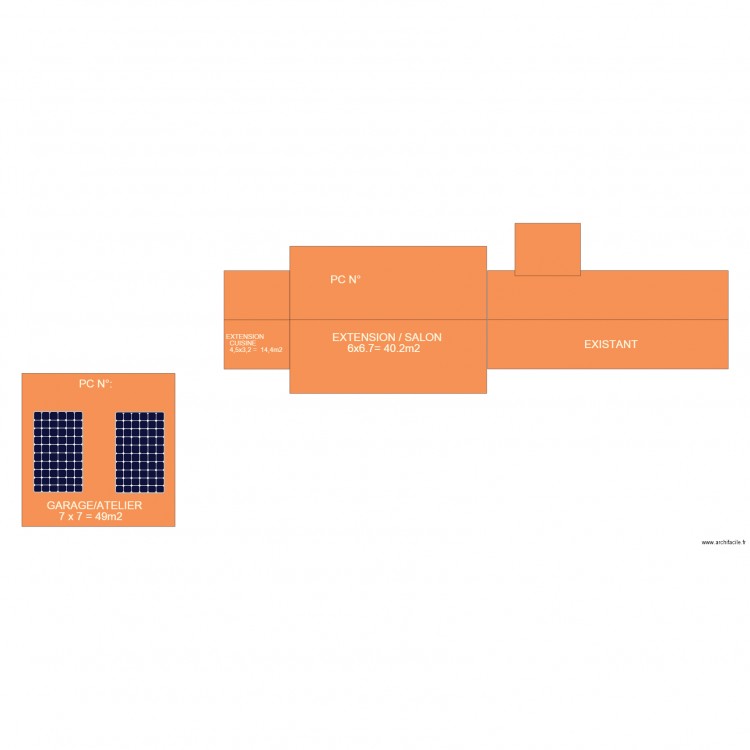 MODIF PC PLAN DE MASSE . Plan de 0 pièce et 0 m2