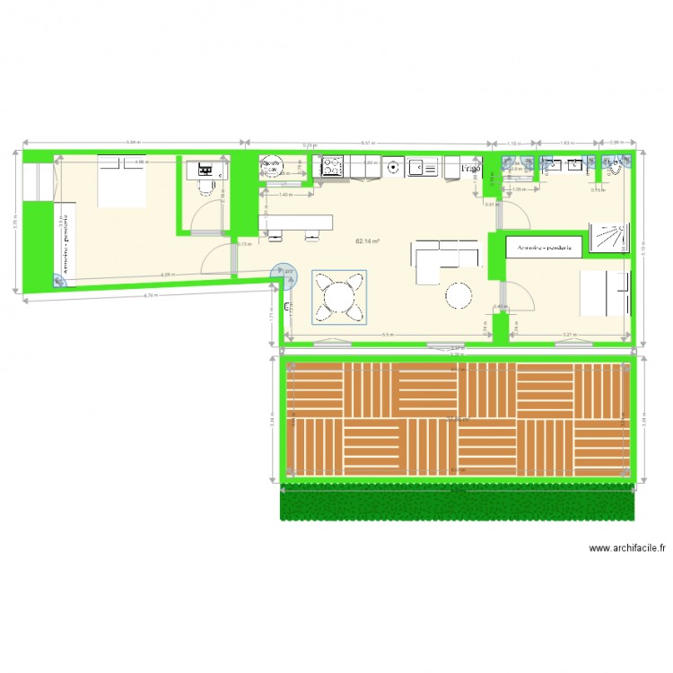 T3 PIRAME RDCH. Plan de 0 pièce et 0 m2