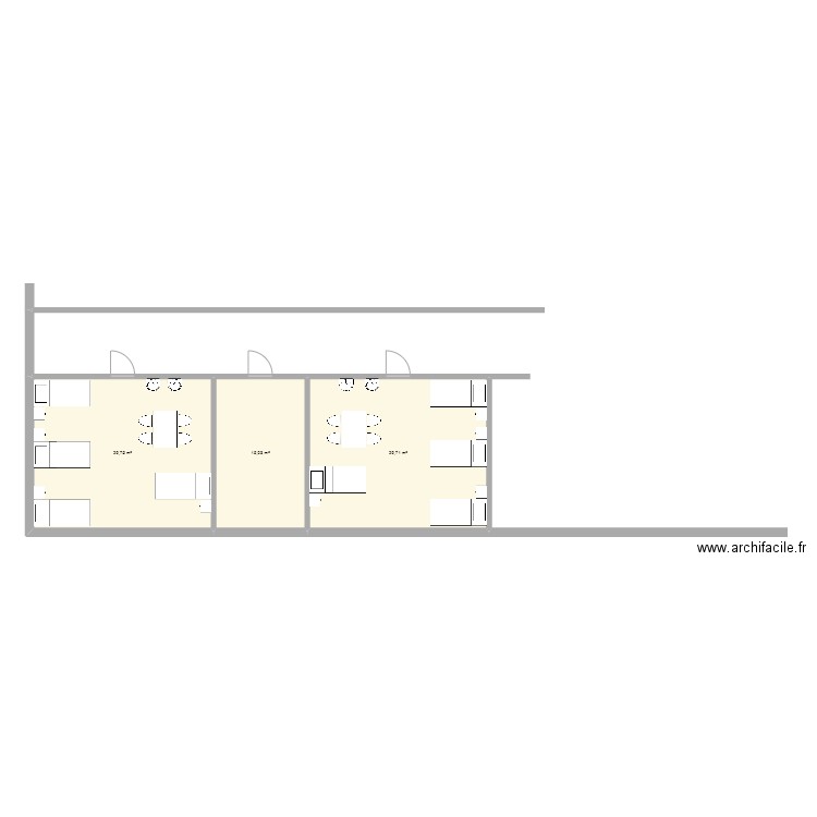 CHAMBRE 4 LITS ADAGIO. Plan de 0 pièce et 0 m2