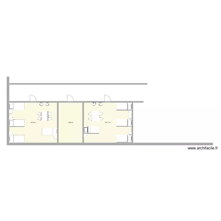 CHAMBRE 4 LITS ADAGIO. Plan de CHAMBRE 4 LITS ADAGIO. Plan de