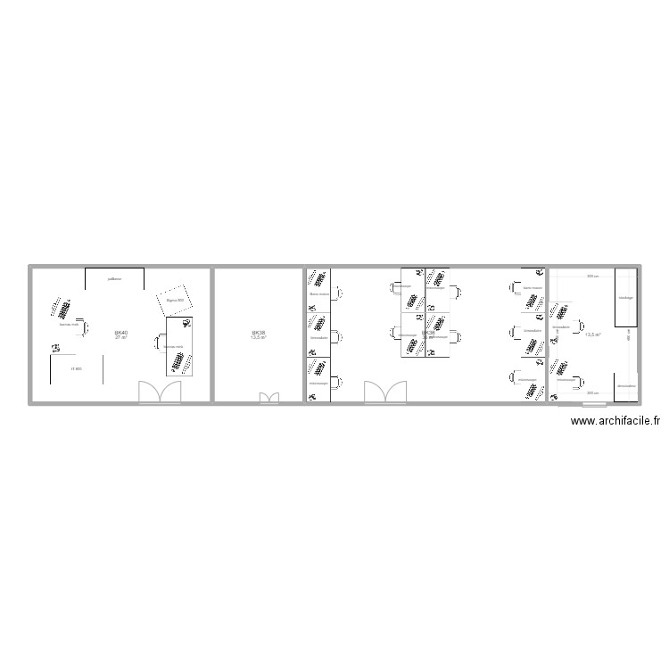 plan salle 2 meb BK 40. Plan de 0 pièce et 0 m2