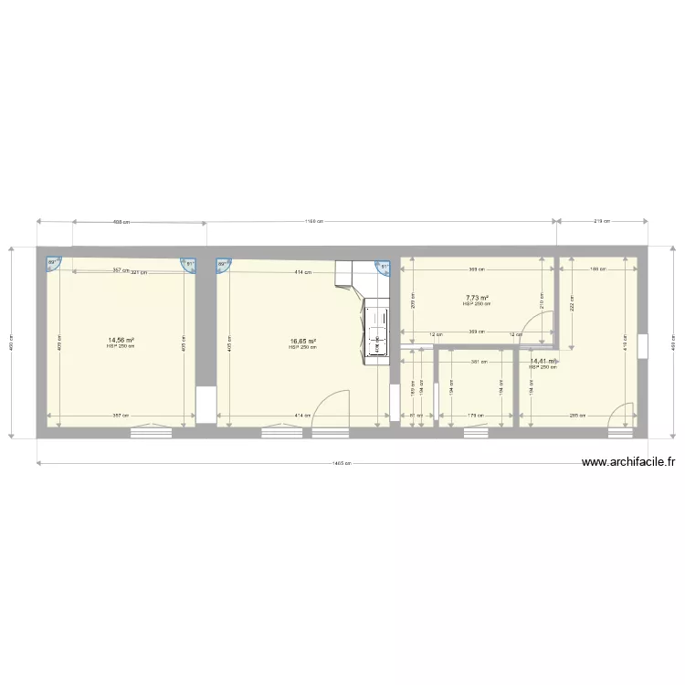 epizon mesur&eacute;. Plan de 