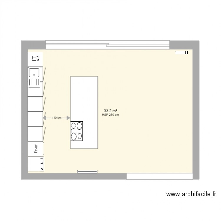 Plan Cuisine initaile. Plan de 0 pièce et 0 m2