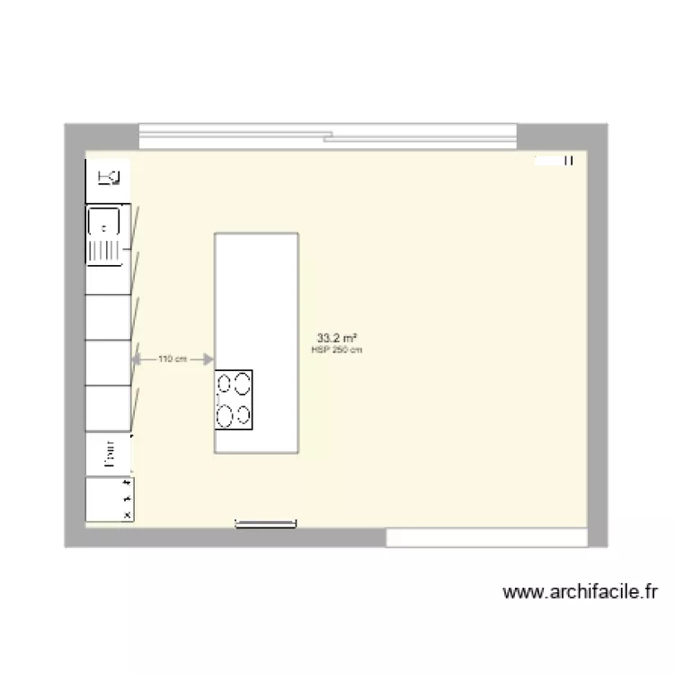 Plan Cuisine initaile. Plan de 
