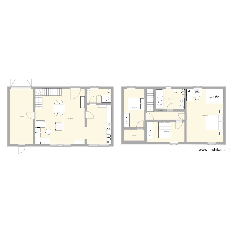 Maison Guermeur reno 2. Plan de 9 pièces et 137 m2