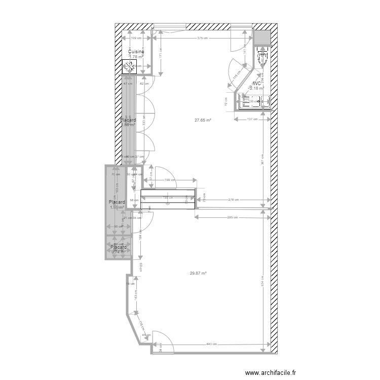 lilou plan existant agence. Plan de 0 pièce et 0 m2