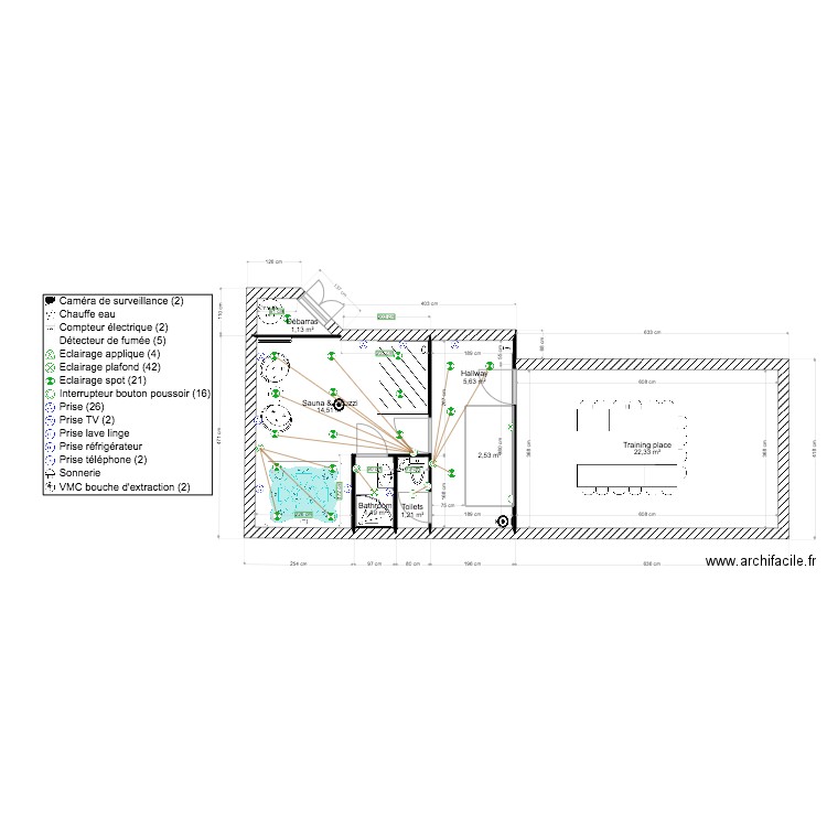 Plan Electrique Institut Liyah Paris final. Plan de 0 pièce et 0 m2