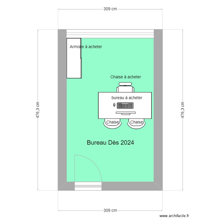 N° 8 DEP & O.Sandri. Plan de 1 pièce et 11 m2