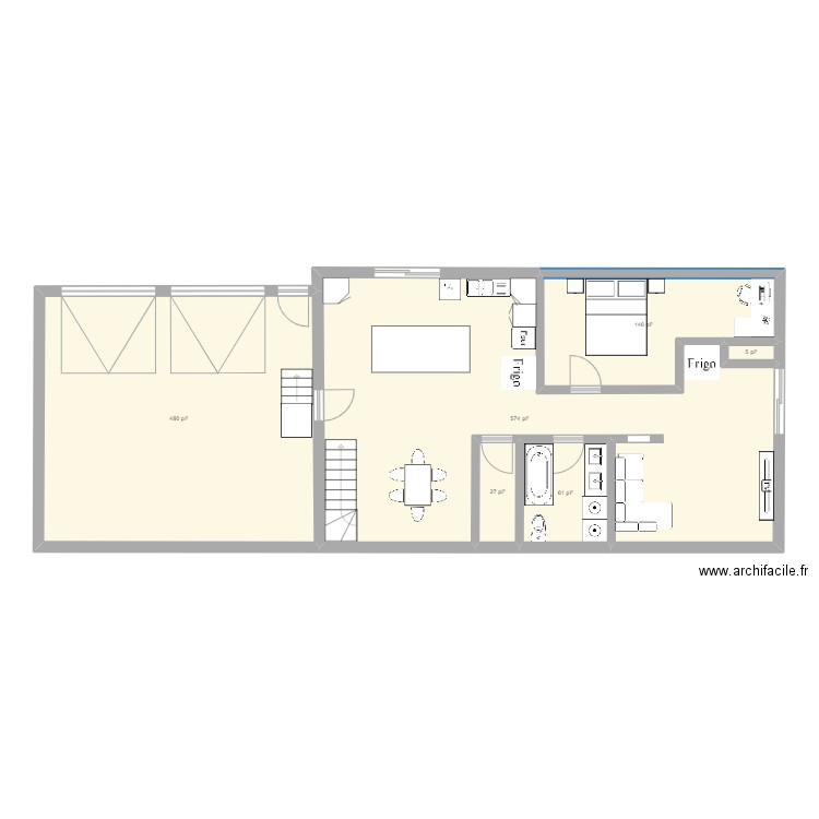 maison112. Plan de 6 pièces et 120 m2