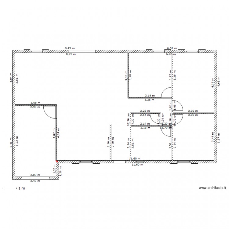 maison actuelle. Plan de 0 pièce et 0 m2