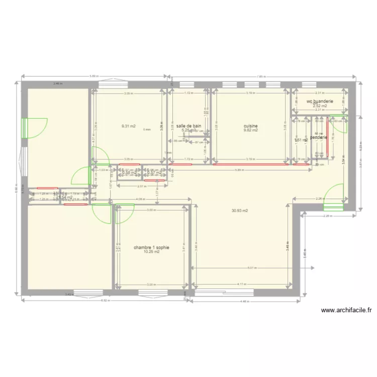 maison de sophie . Plan de 