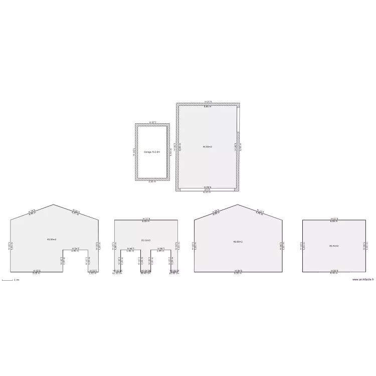 garage 2 voitures. Plan de 